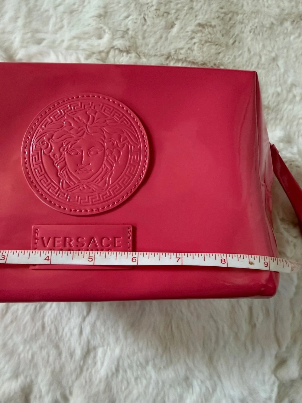 NEW Versace Hot Pink Patent Medusa Pouch